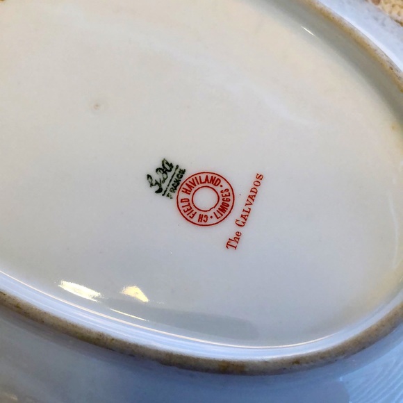 EUC- Uber Rare GDA France Haviland Limoges Calvados Double Handled Olive Platter - Picture 9 of 12